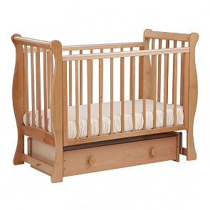 Кровать детская Лель АБ 21.2 Лаванда маятник поперечный, натуральный бук (Лель, LIEL_АБ 21.2_натуральный бук)